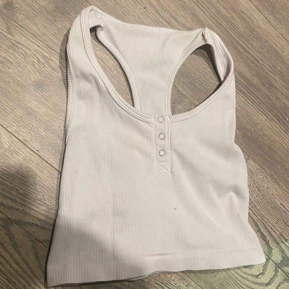 white stretchy bralette tank top - Picture 2 of 2